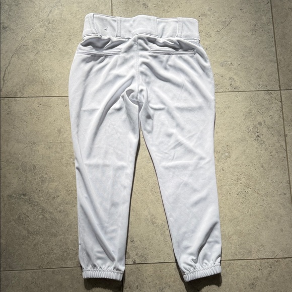 Girl’s' White Softball Pants - Picture 7 of 10